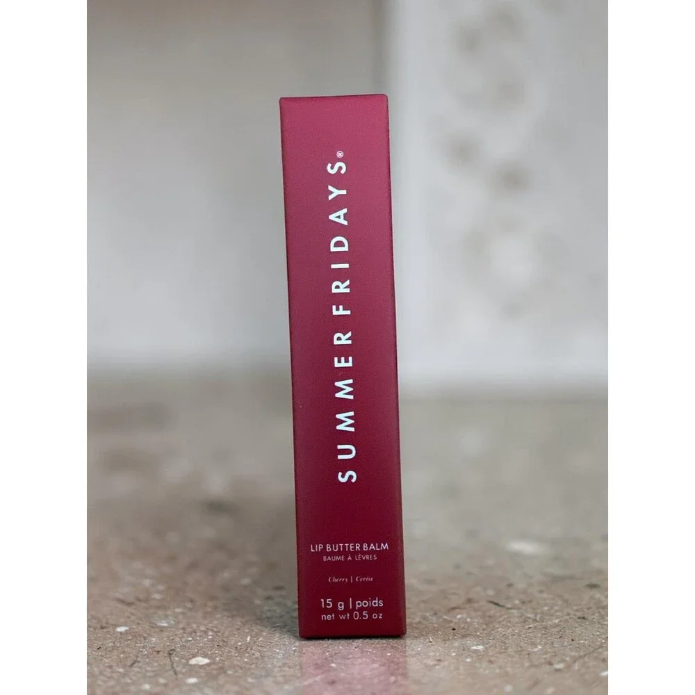 Summer Fridays Lip Butter Balm - Cherry - 0.5oz / 15g - NEW In Box